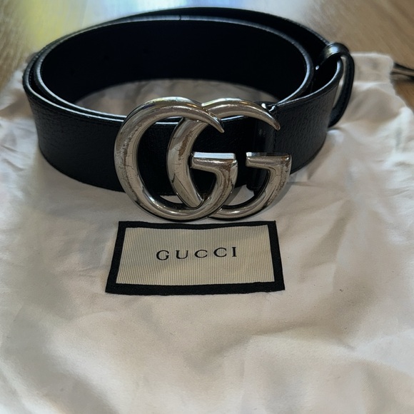 Gucci—GG MARMONT WIDE BELT (USED) - Picture 2 of 4